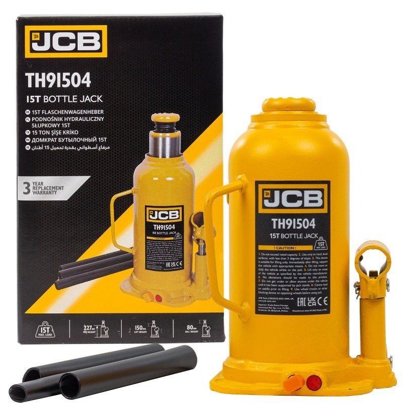 Хидравличен крик JCB ТH91504, тип бутилка, 15т - цена