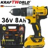 Ударен винтоверт KRAFT WORLD 36V + ПОДАРЪК LED фенер с 3 режима