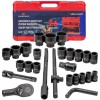 Ударно гедоре комплект EVERFORCE  26 части  12-стен (3/4"-1", 17-65 mm) - цена