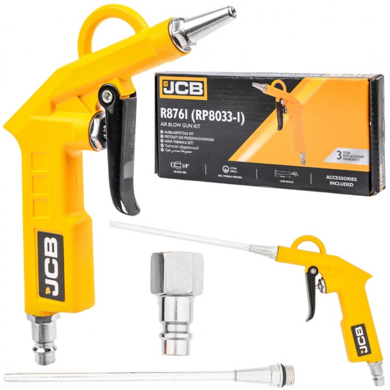 ПНЕВМАТИЧЕН ПИСТОЛЕТ ЗА ОБДУХВАНЕ С 2 ДЮЗИ JCB , R8761 - цена