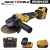 Акумулаторен ъглошлайф KRAFTWORLD 36V 8,0 Ah + 2 батерии и зарядно