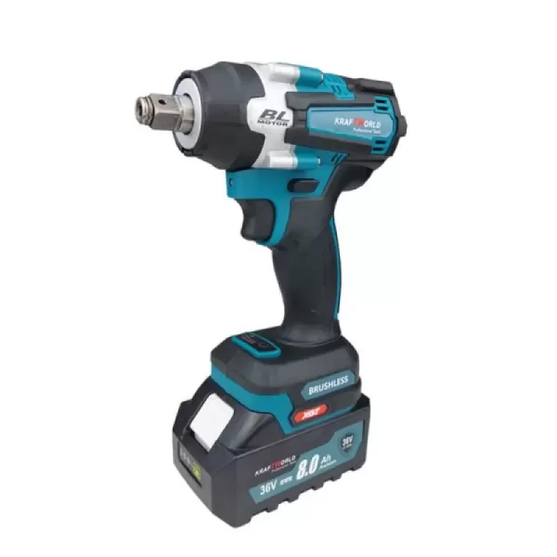 Акумулаторен Ударен Гайковерт KRAFT WORLD 36V,8Ah + 35 Части Бонус