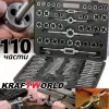 Немски метчици и плашки KraftWorld 110 части за нарязване на резби