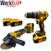 Немски Акумулаторен Винтоверт и Безчетков Ъглошлайф WERKBULL 36V 8,0AH шлайф и винтовер  2в1