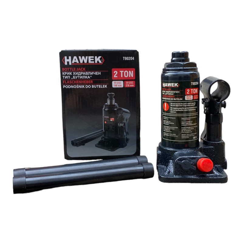 Хидравличен крик HAWEK T90204 тип бутилка 2 т.