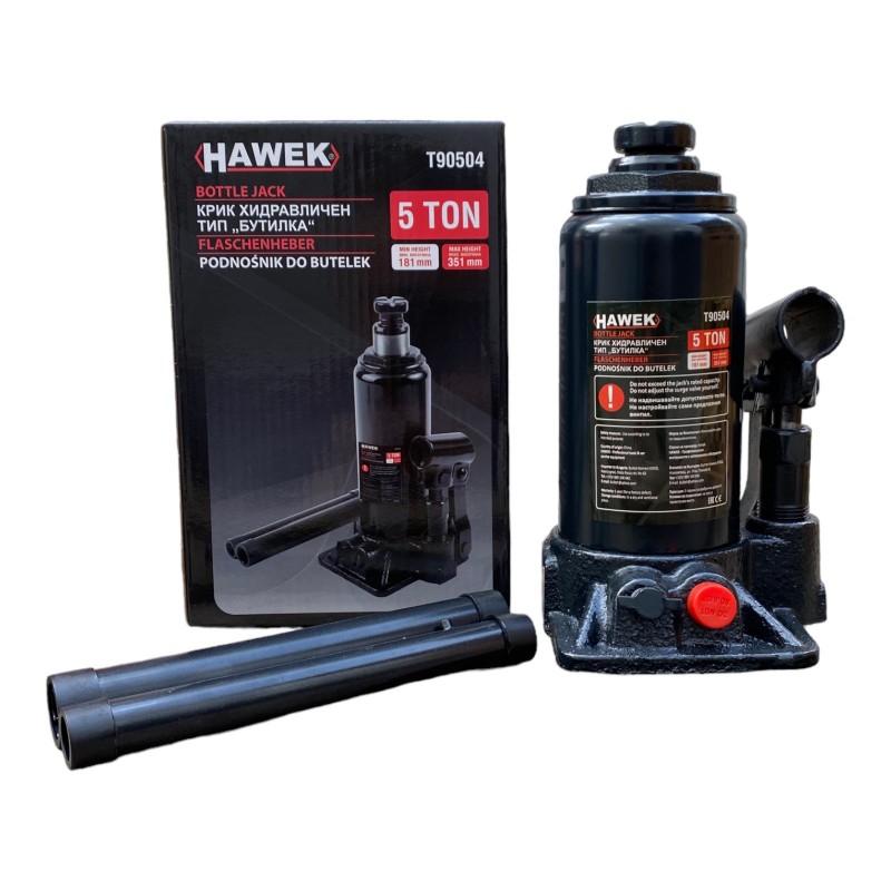Хидравличен крик HAWEK Т90504 тип бутилка 5 тона