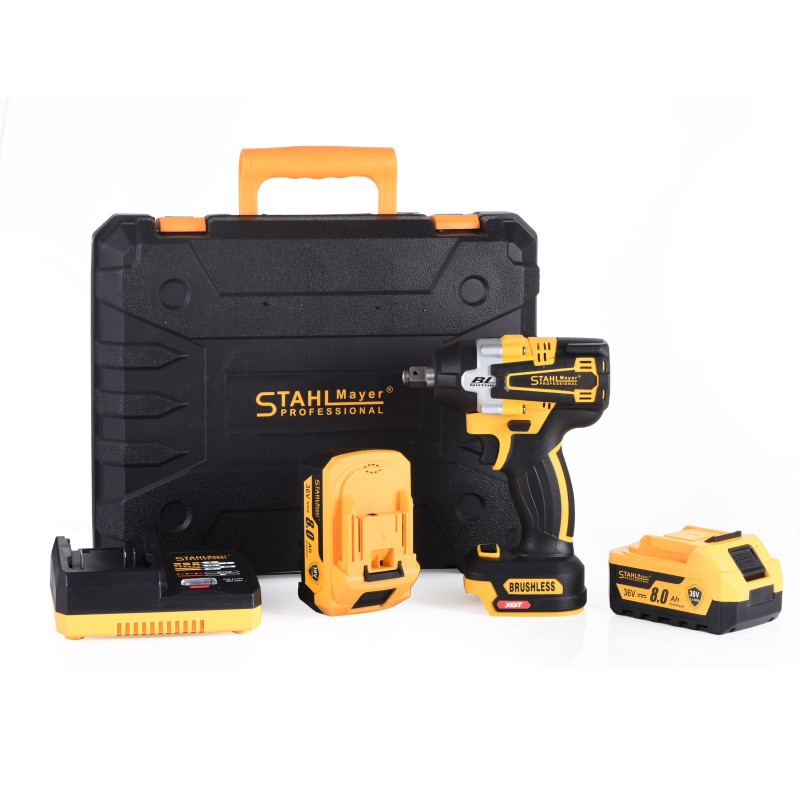 Акумулаторен Ударен Гайковерт на 1/2 и Импакт. 2в1 StahlMayer 36v – 850nm. + 40 части инструменти