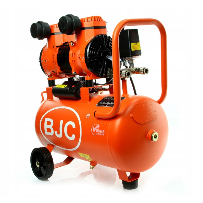 Монофазен безмаслен бутален компресор за въздух BJC JN1500A   1.5 kW, 220 л/мин, 8 бара, 24 л